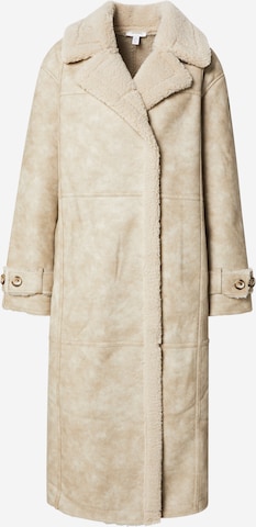 TOPSHOP Pitkä talvitakki värissä beige: etupuoli