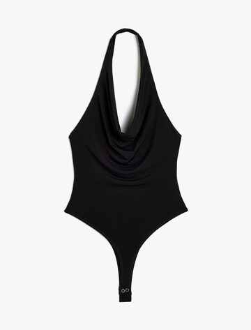 Koton Shirt Bodysuit in Black