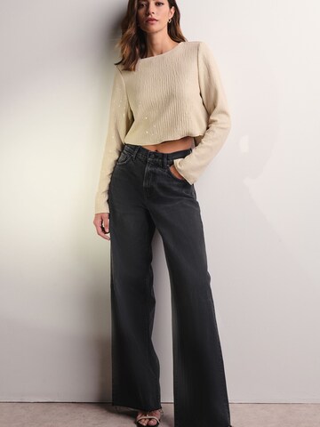 Wide leg Jeans di Next in nero