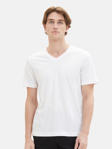 T-Shirt TOM TAILOR en blanc : devant