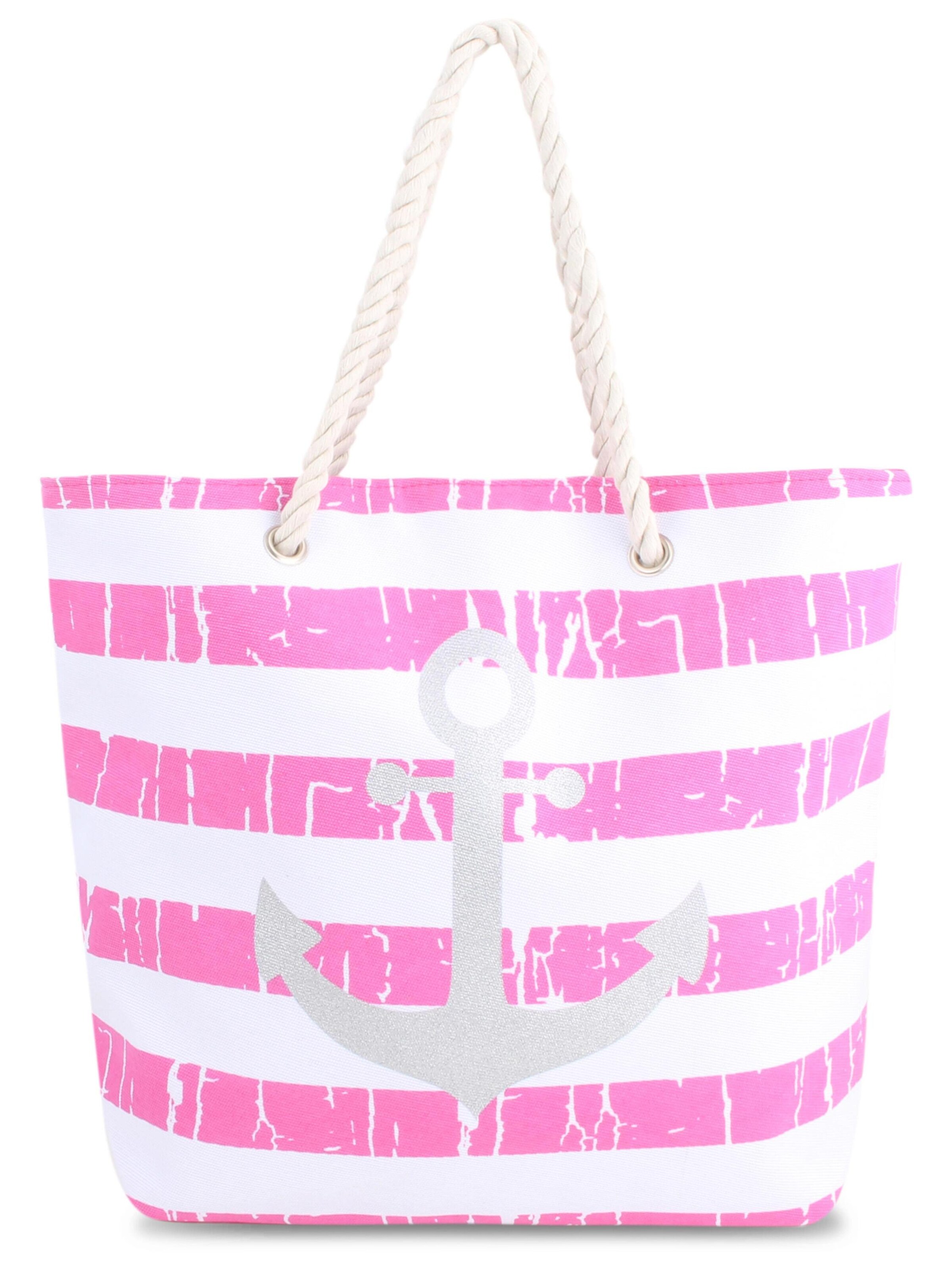 normani Strandtas in Roze: voorkant