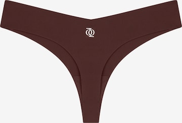 GOD SAVE QUEENS Slip 'Second Skin Brazilian' in Brown: front