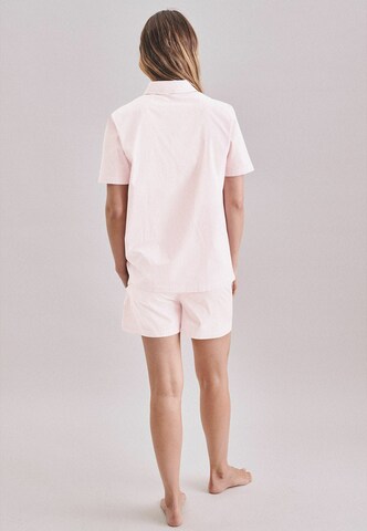 SEIDENSTICKER Short Pajama Set 'Schwarze Rose' in Pink