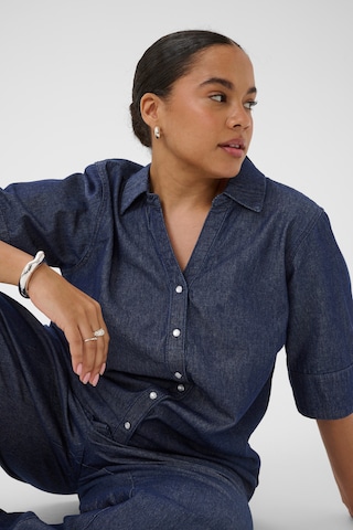 KAFFE CURVE Bluse 'KCJada' in Blau