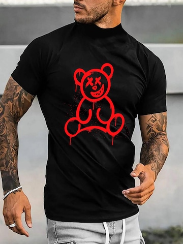 RMK Shirt '“Bear Smiley ”' in Black: front