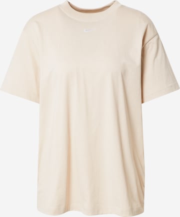 T-shirt 'Essential' Nike Sportswear en beige : devant