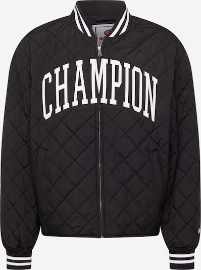 Champion Authentic Athletic Apparel Демисезонная куртка в Черный / Белый, Обзор товара