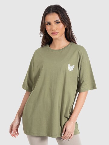 Smilodox Oversized shirt 'Payton' in Groen: voorkant