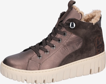 WALDLÄUFER Lace-Up Ankle Boots in Brown: front
