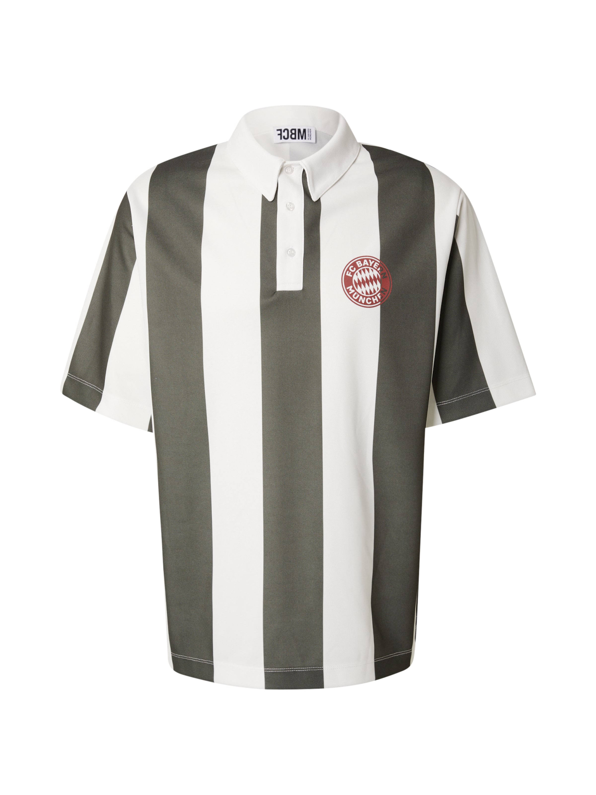 FCBM T-Krekls, krāsa - olīvzaļš / balts, Preces skats