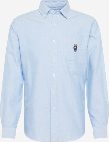 Coupe regular Chemise Polo Ralph Lauren en bleu : devant