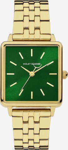 Violet Hamden Analog Watch in Gold: front