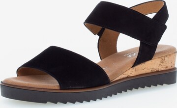 GABOR Strap Sandals in Black: front