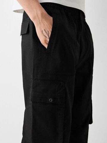 Loosefit Pantalon cargo Bershka en noir