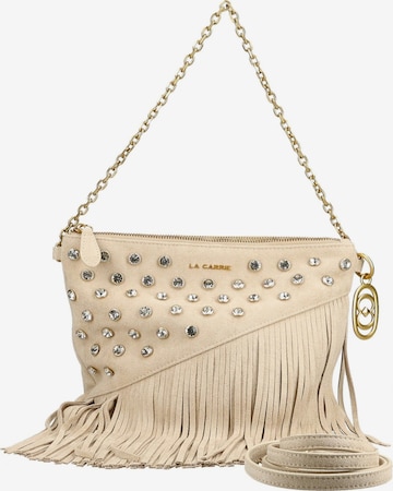 Sac à bandoulière La Carrie en beige : devant