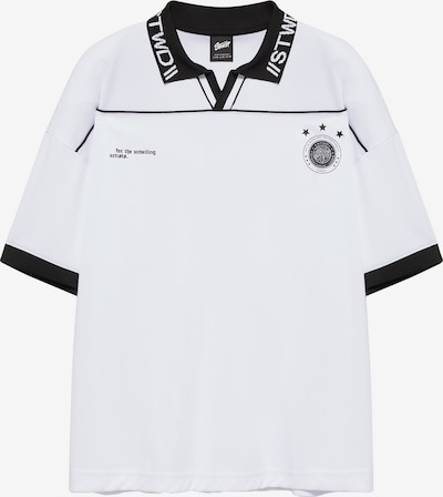 Pull&Bear Paita 'STWD DIVISION FUTBOL' koossa XS värissä musta / valkoinen, Tuotenäkymä