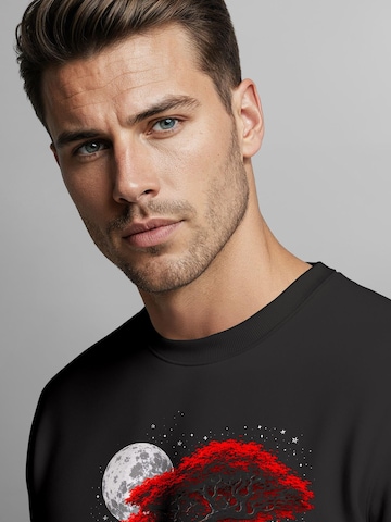 Neverless Sweatshirt 'Bonsai Tree' in Black