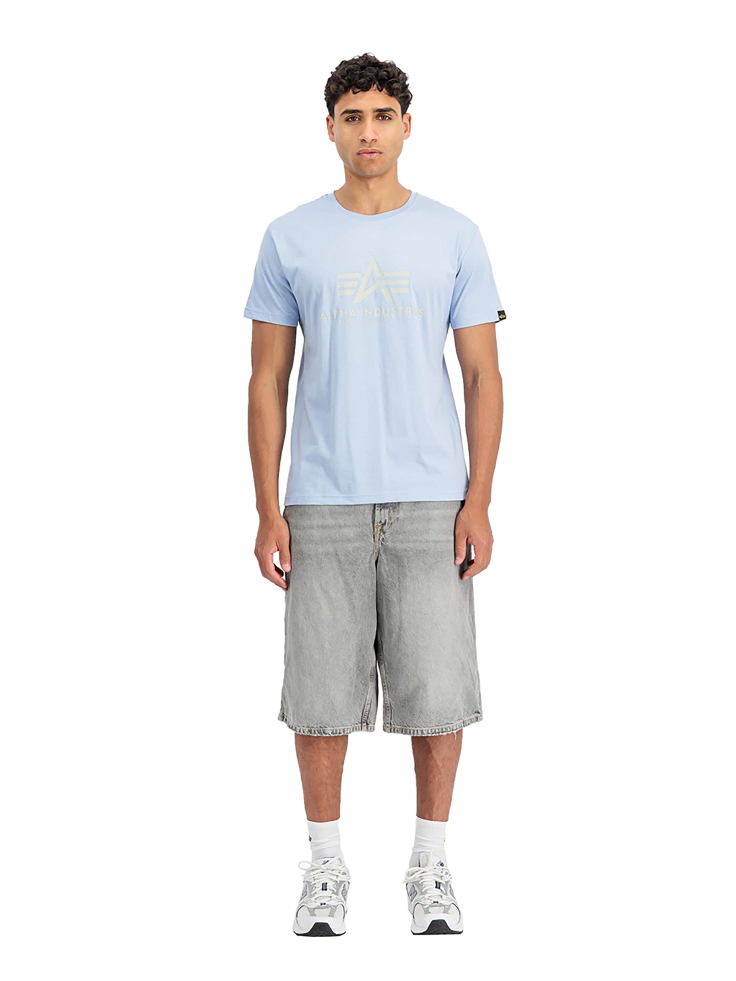 T-Shirt ALPHA INDUSTRIES en bleu : devant