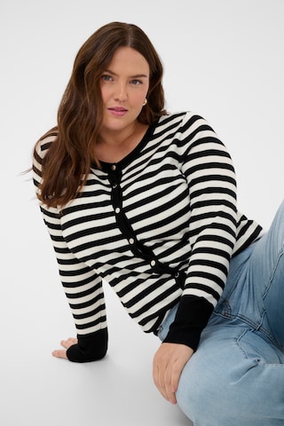 KAFFE CURVE Gebreid vest 'KClizzy' in Zwart