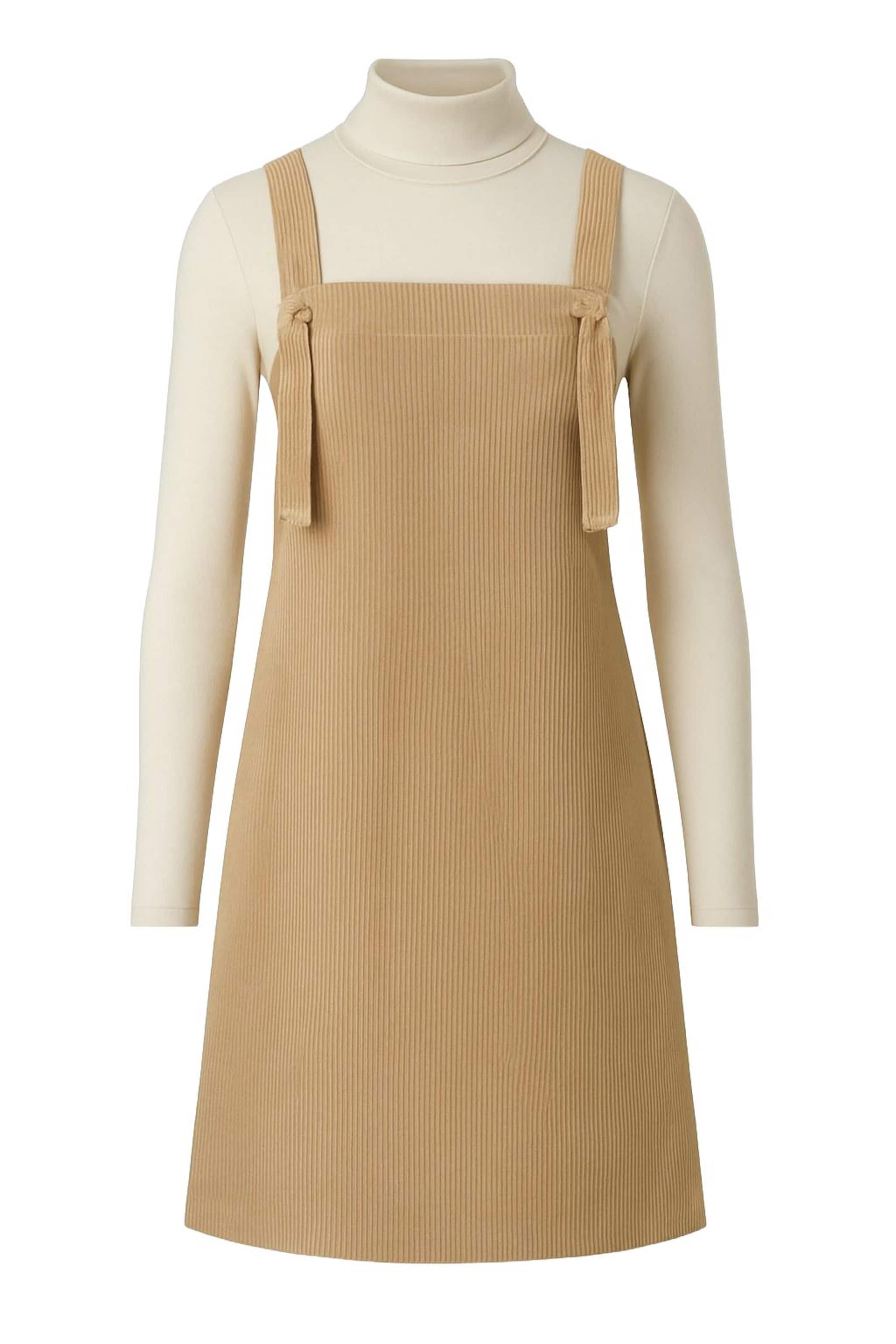 LYN MAMA Kleid in Beige: Vorderseite