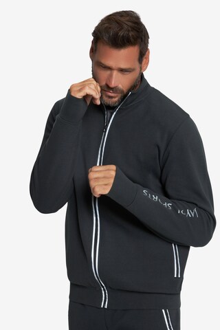 JAY-PI Zip-Up Hoodie in Black: front