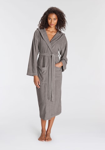 VIVANCE Bathrobe long 'Dreams' in Grey: front