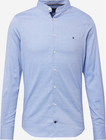 Coupe slim Chemise TOMMY HILFIGER en bleu : devant