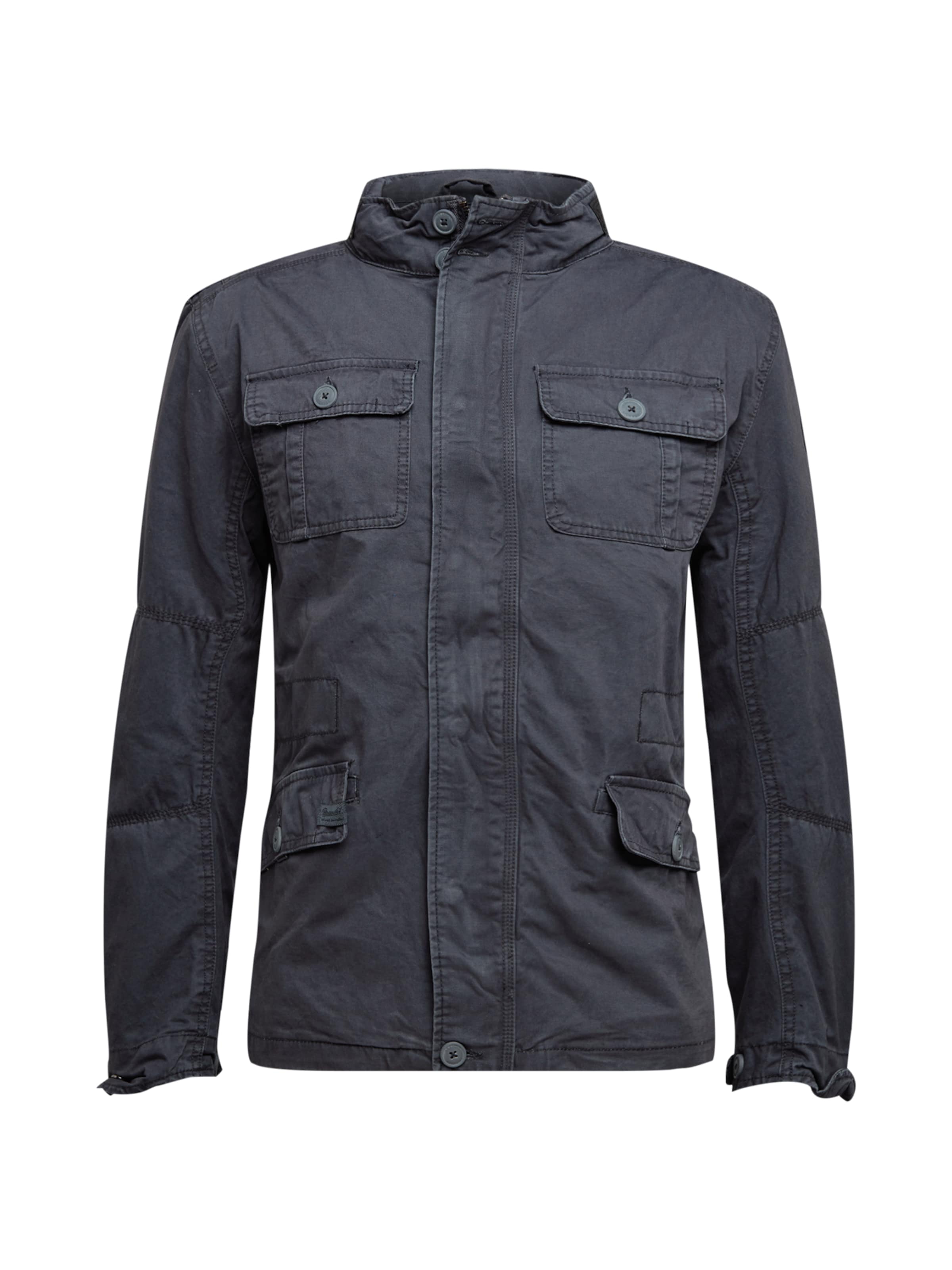 Brandit Between-season jacket 'Britannia' in Blue: front