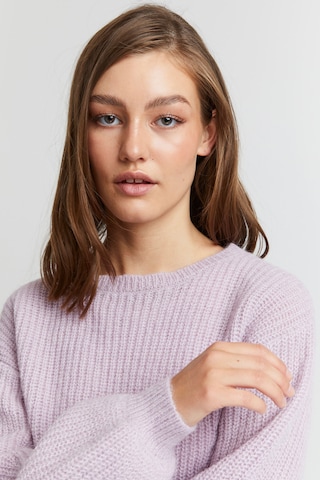 PULZ Jeans Strickpullover 'IRIS' in Lila