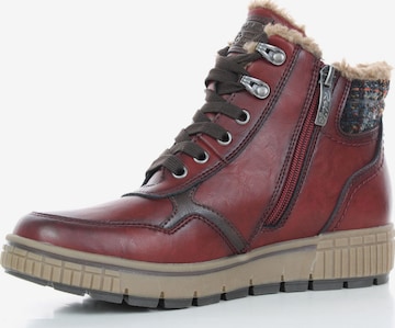 Relife Stiefelette, Weite G, warm gefüttert in Rot: Vorderseite