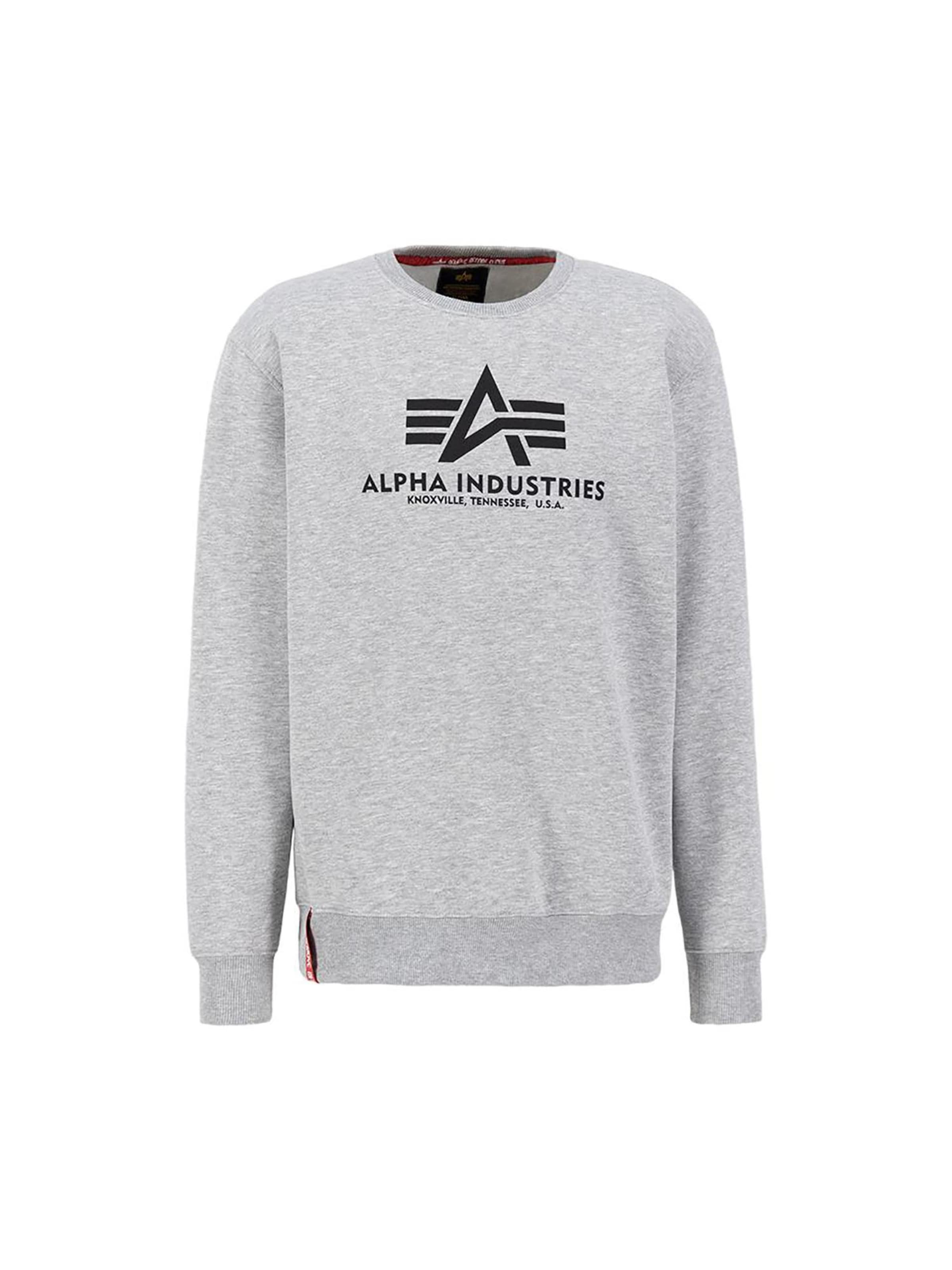 ALPHA INDUSTRIES Sweatshirt i grå: framsida