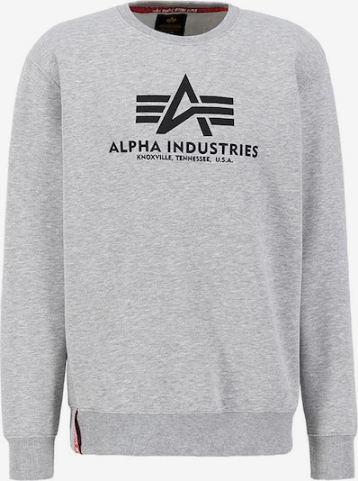 ALPHA INDUSTRIES Sweater majica u svijetlosiva / crna, Pregled proizvoda
