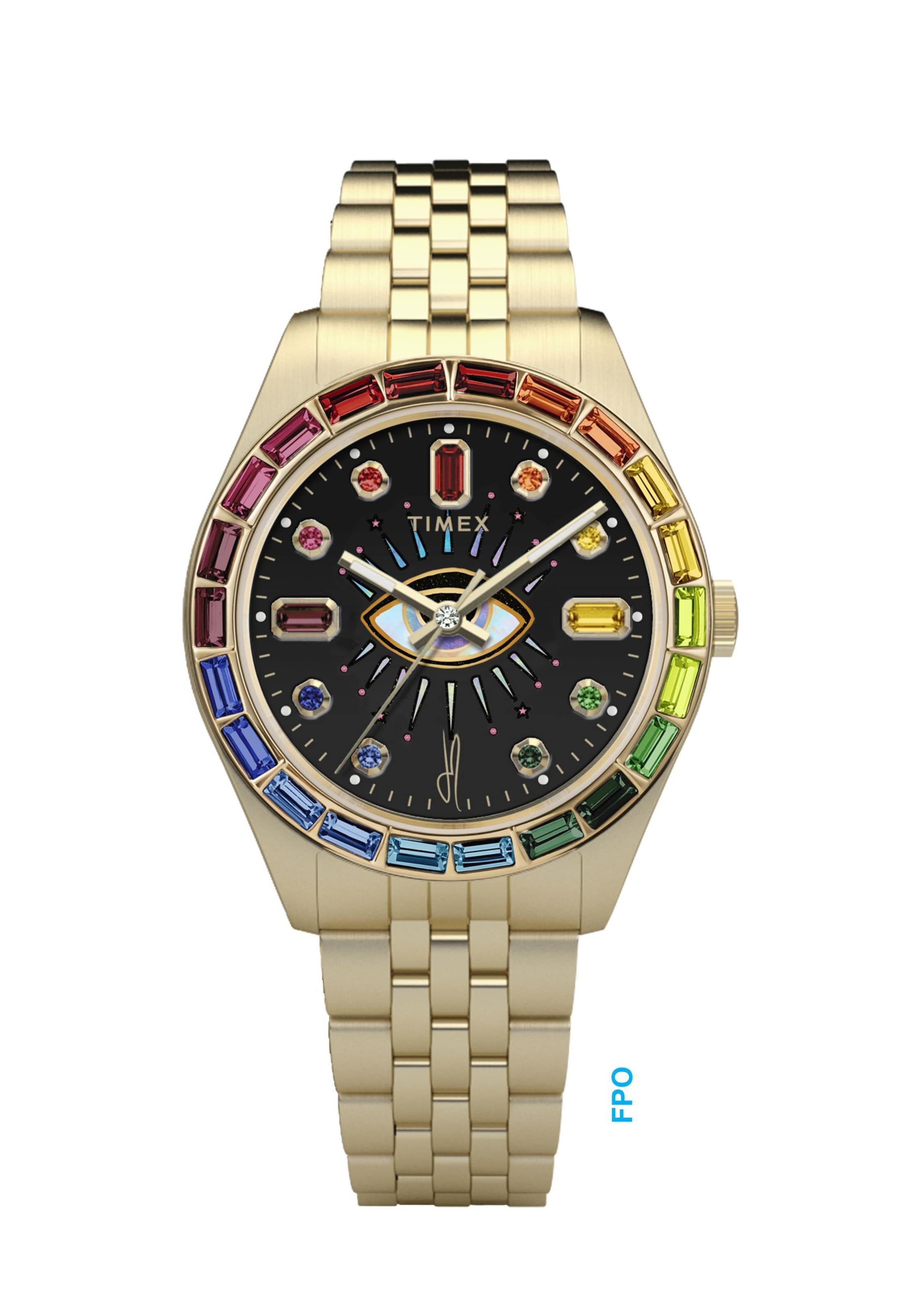 TIMEX Analogt ur 'Timex x Jacquie Aiche' i guld: forside