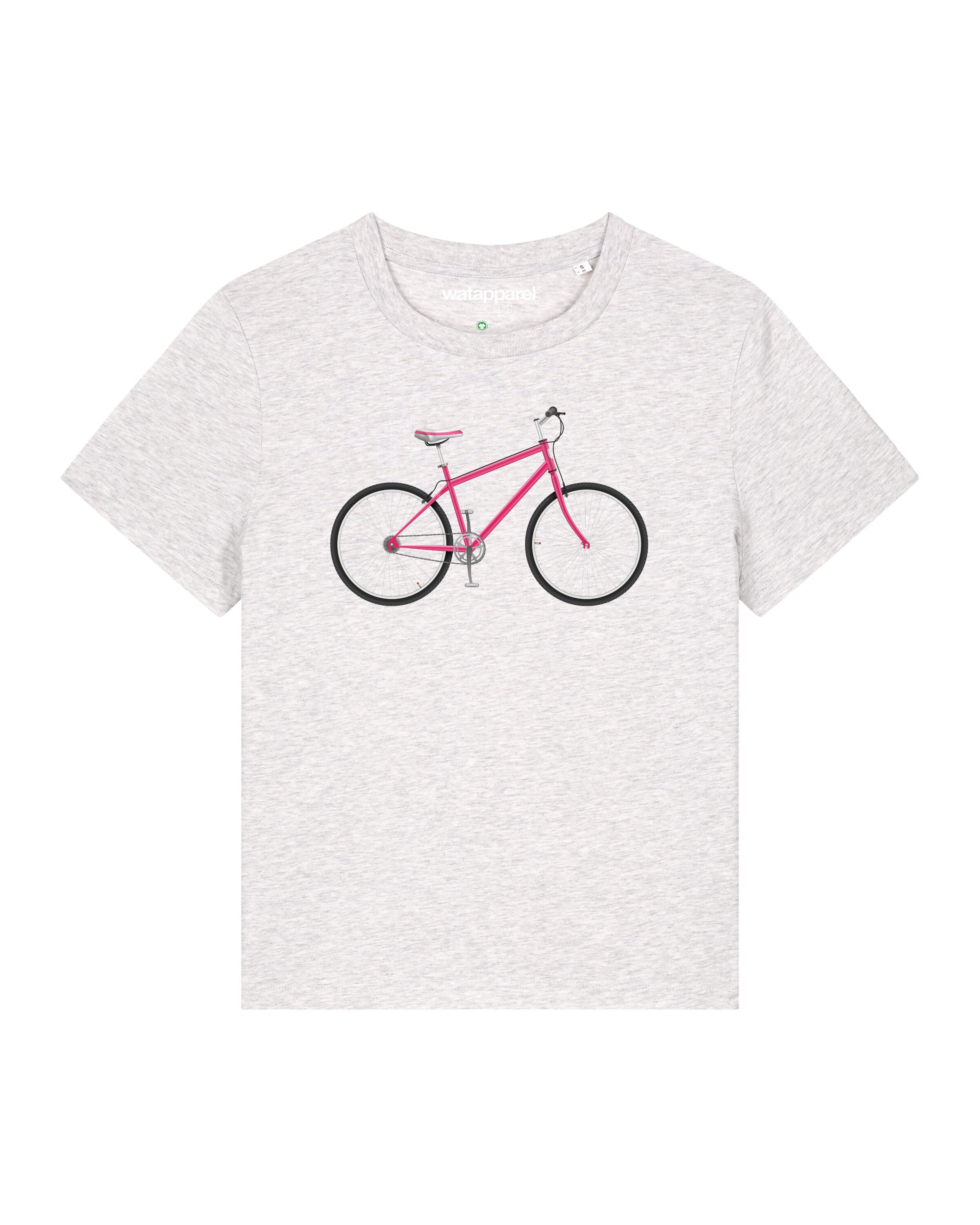 Maglietta 'Pink Bike' di Watapparel in bianco: frontale