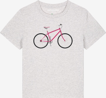 Maglietta 'Pink Bike' di Watapparel in bianco: frontale