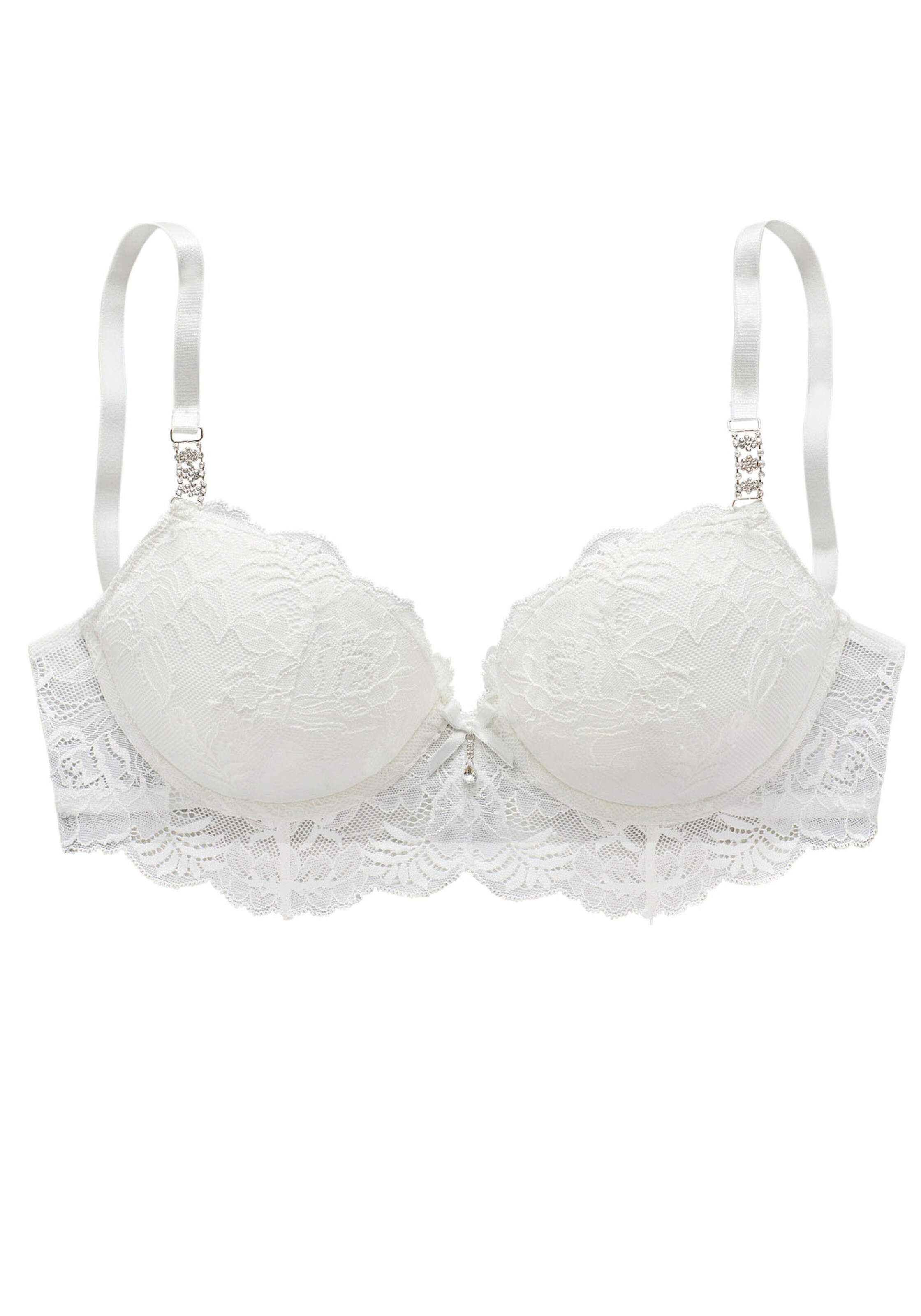 LASCANA Пуш-ап Бюстгальтер в Белый: спереди