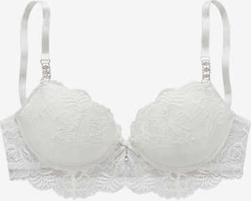 LASCANA Push-up Bra in White: front