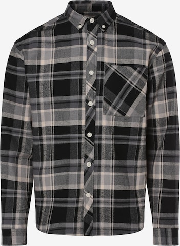 Aygill's Regular fit Button Up Shirt in Black: front