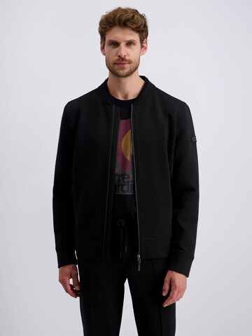 PIERRE CARDIN Sweatvest in Zwart: voorkant