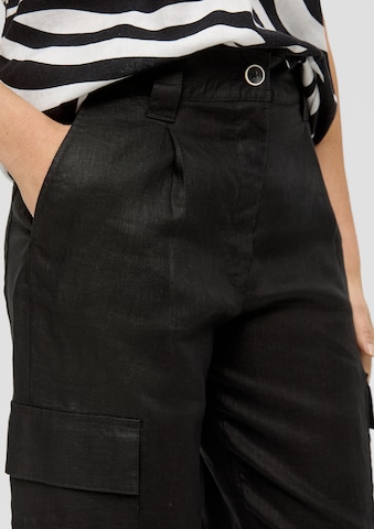 s.Oliver Tapered Cargobroek in Zwart