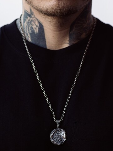 REYTEL Anhänger 'SUN and MOON' in Silber: Vorderseite