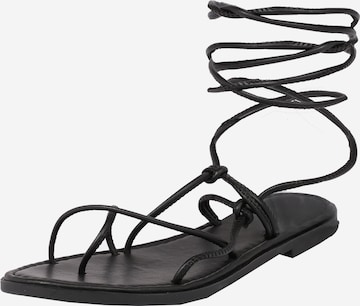 Trendyol T-Bar Sandals in Black: front
