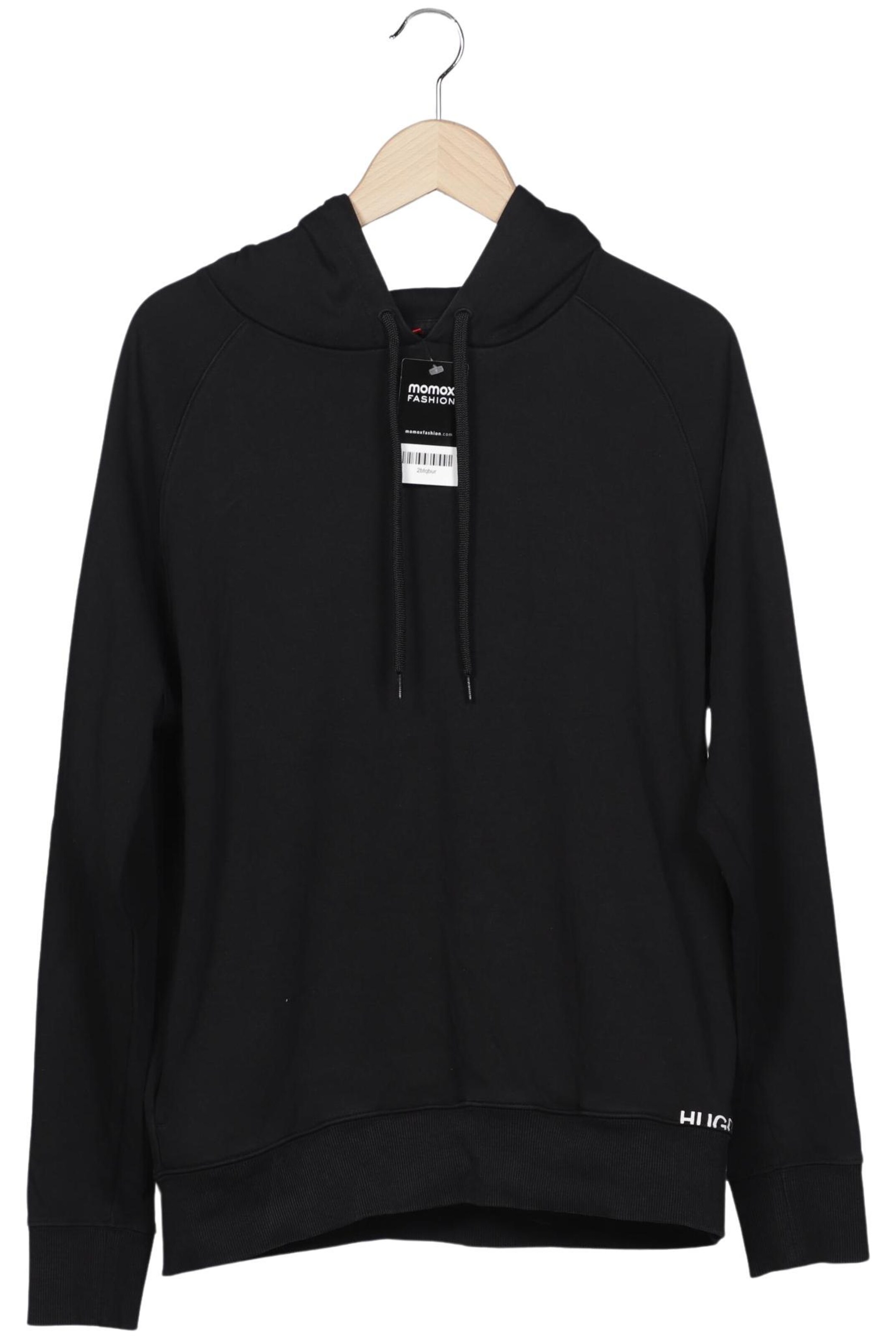 HUGO Sweatshirt & Zip-Up Hoodie in M in Black: front