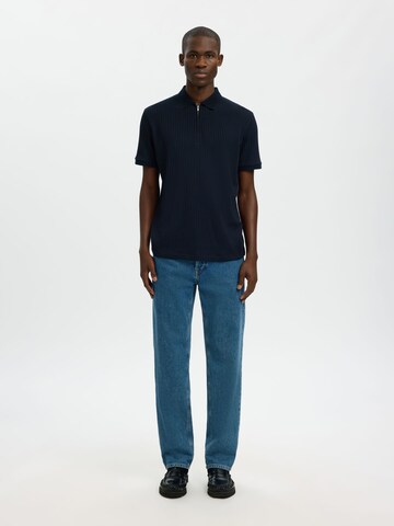 T-Shirt SELECTED en bleu