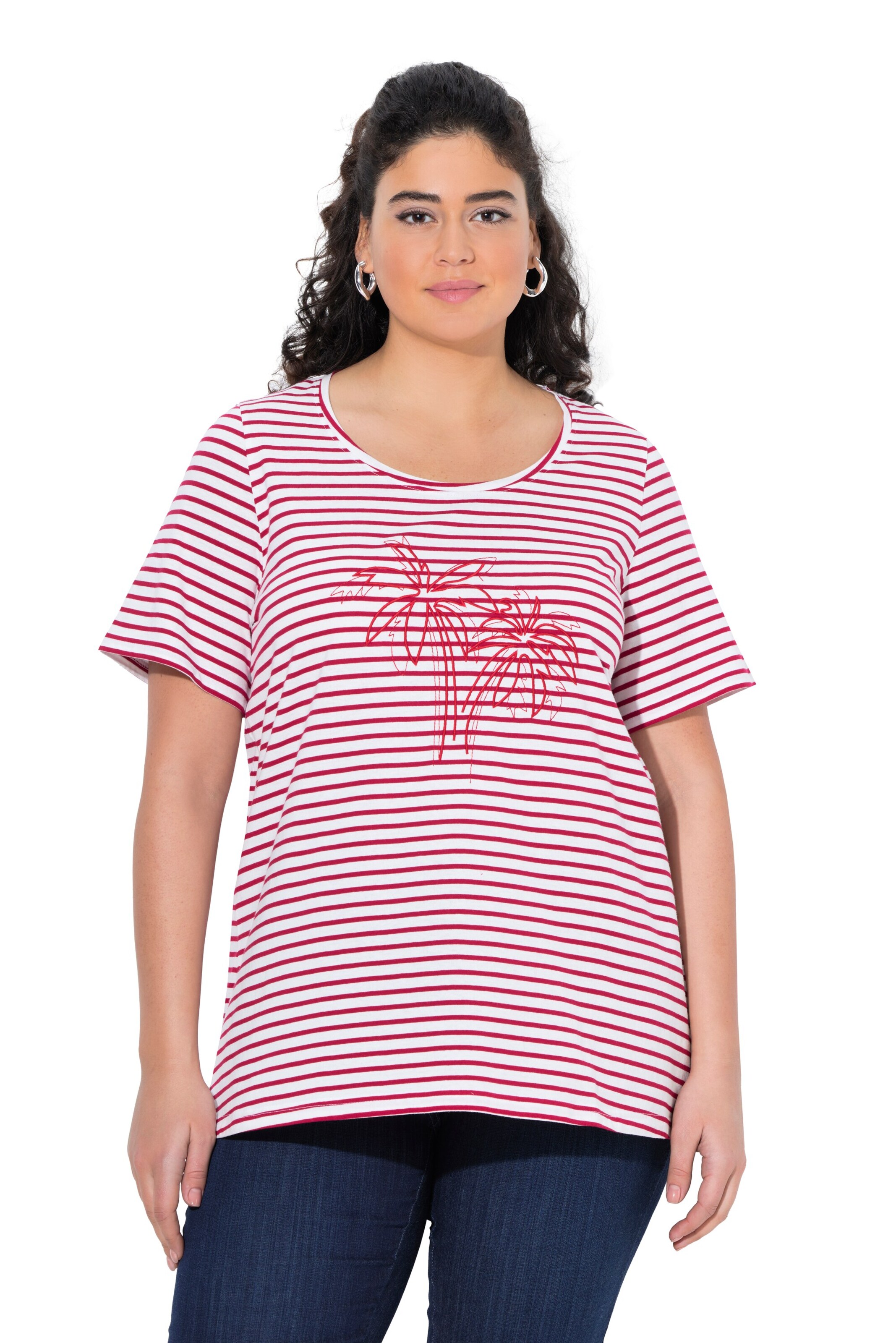 T-shirt Ulla Popken en rouge : devant