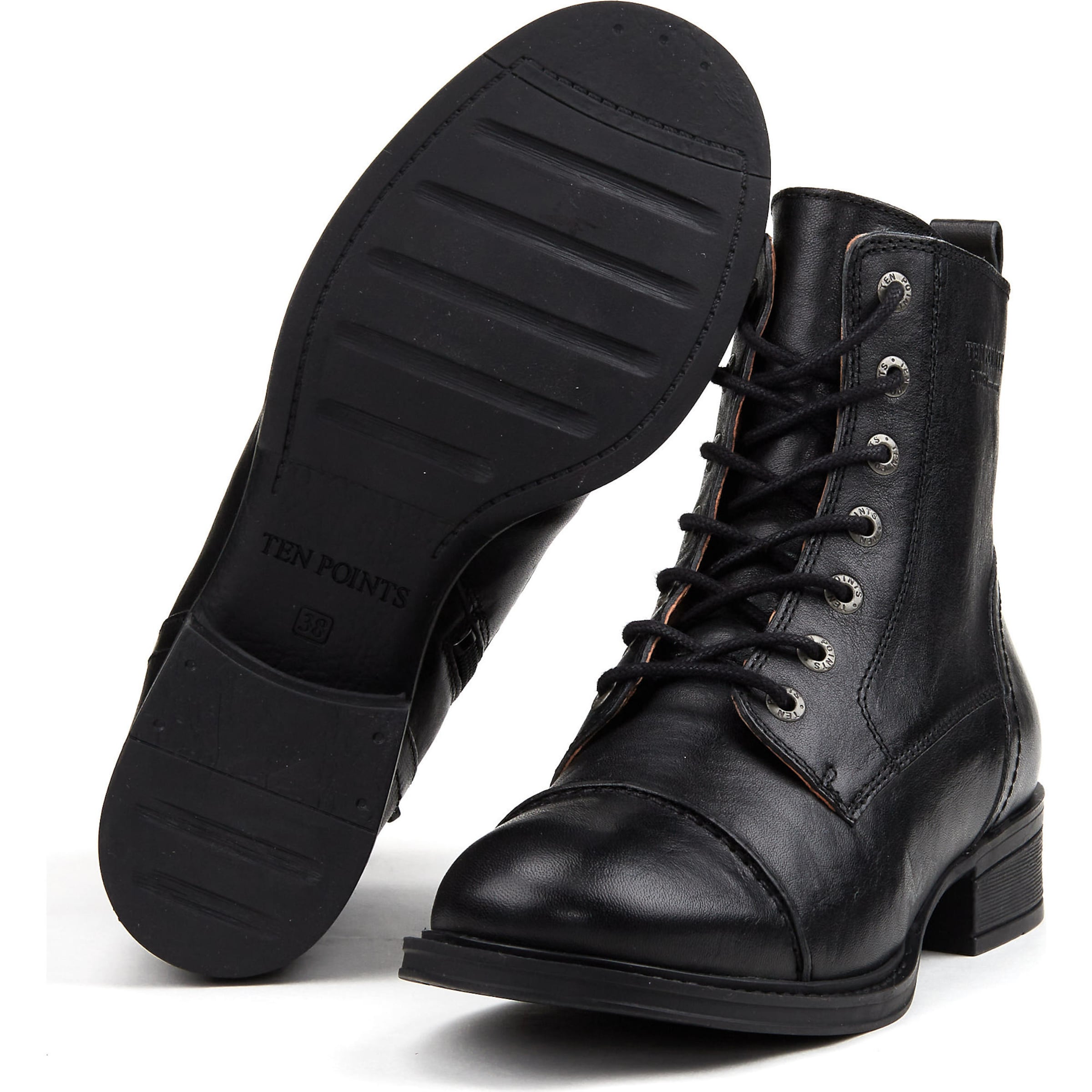 Ten Points Ботинки на шнуровке 'PANDORA' в Черный
