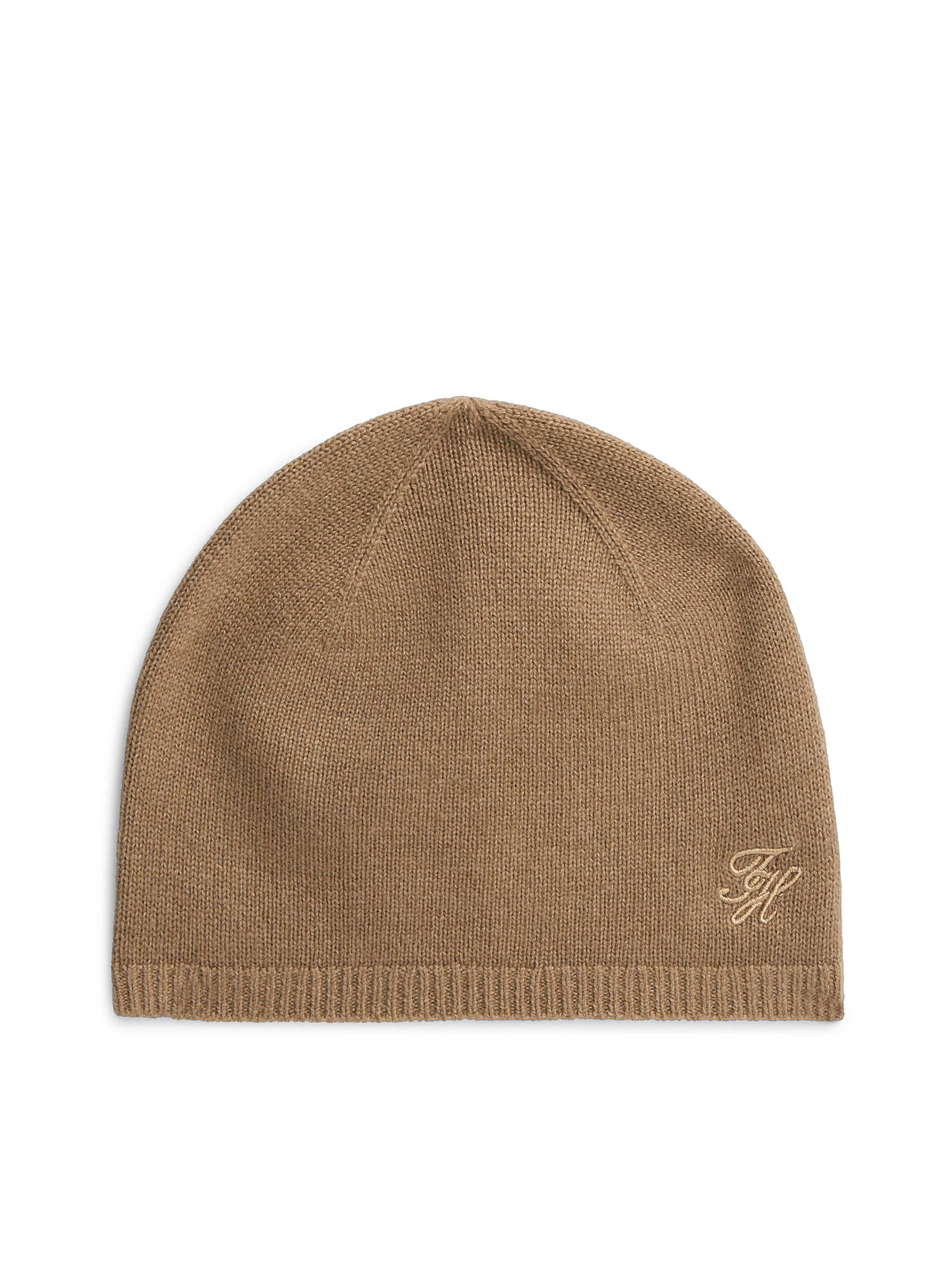 TOMMY HILFIGER Beanie in Brown: front