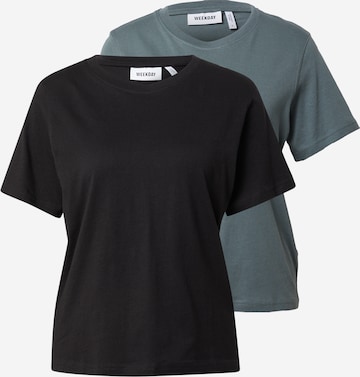 Tricou 'Essence Standard' de la WEEKDAY pe negru: față