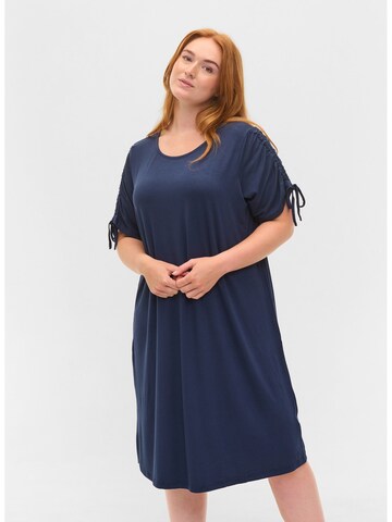 Zizzi Sommerkleid 'Helga' in Blau: predná strana