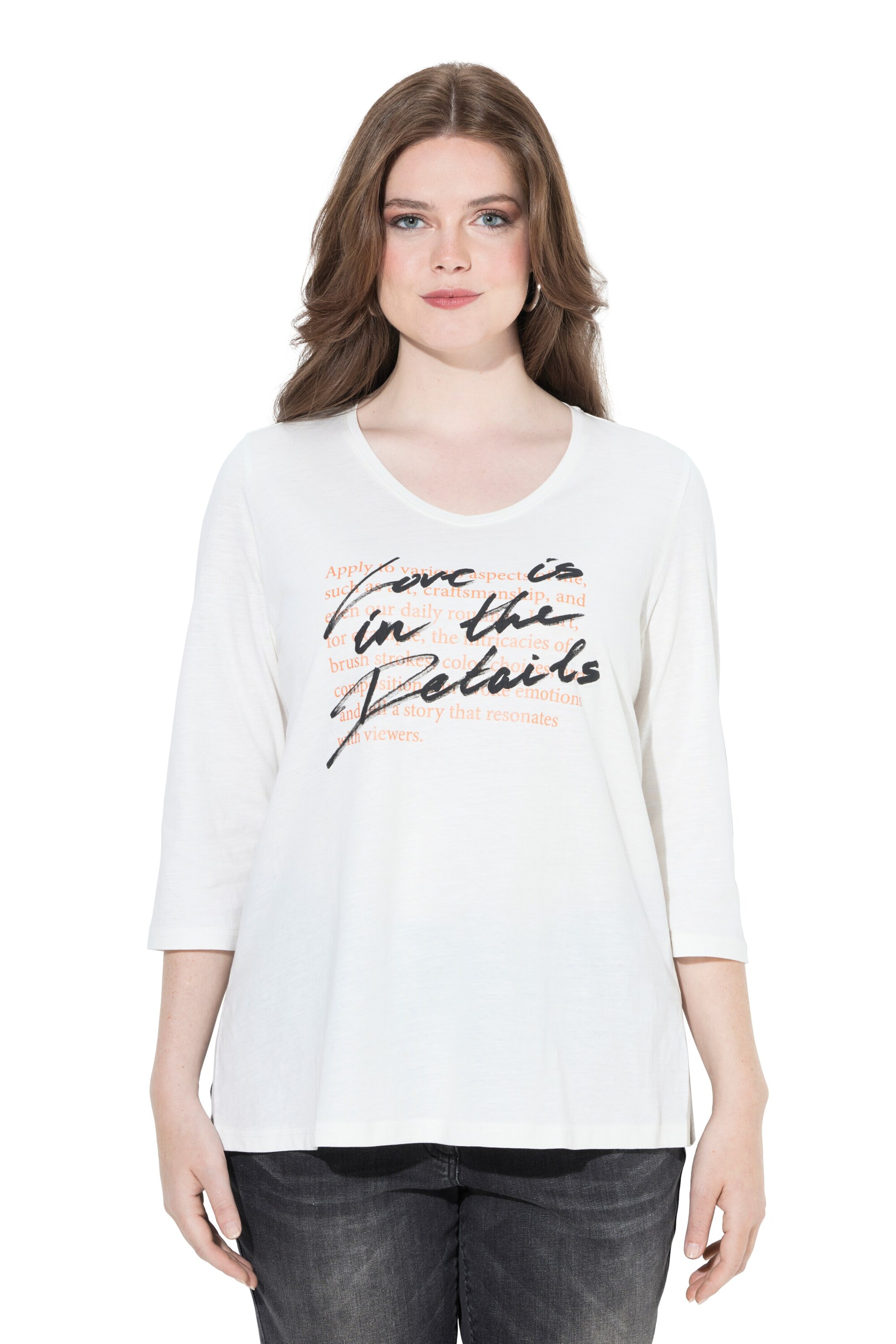 Ulla Popken Shirt in Wit: voorkant